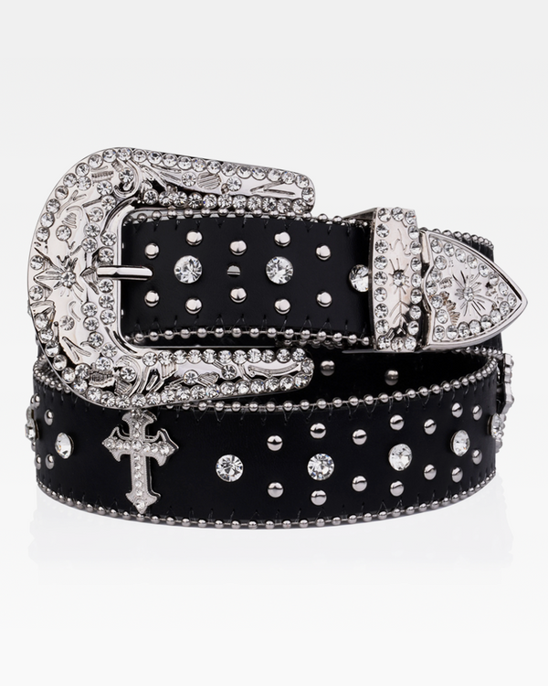 OFFSEAL Rhinestone Cross Belt
