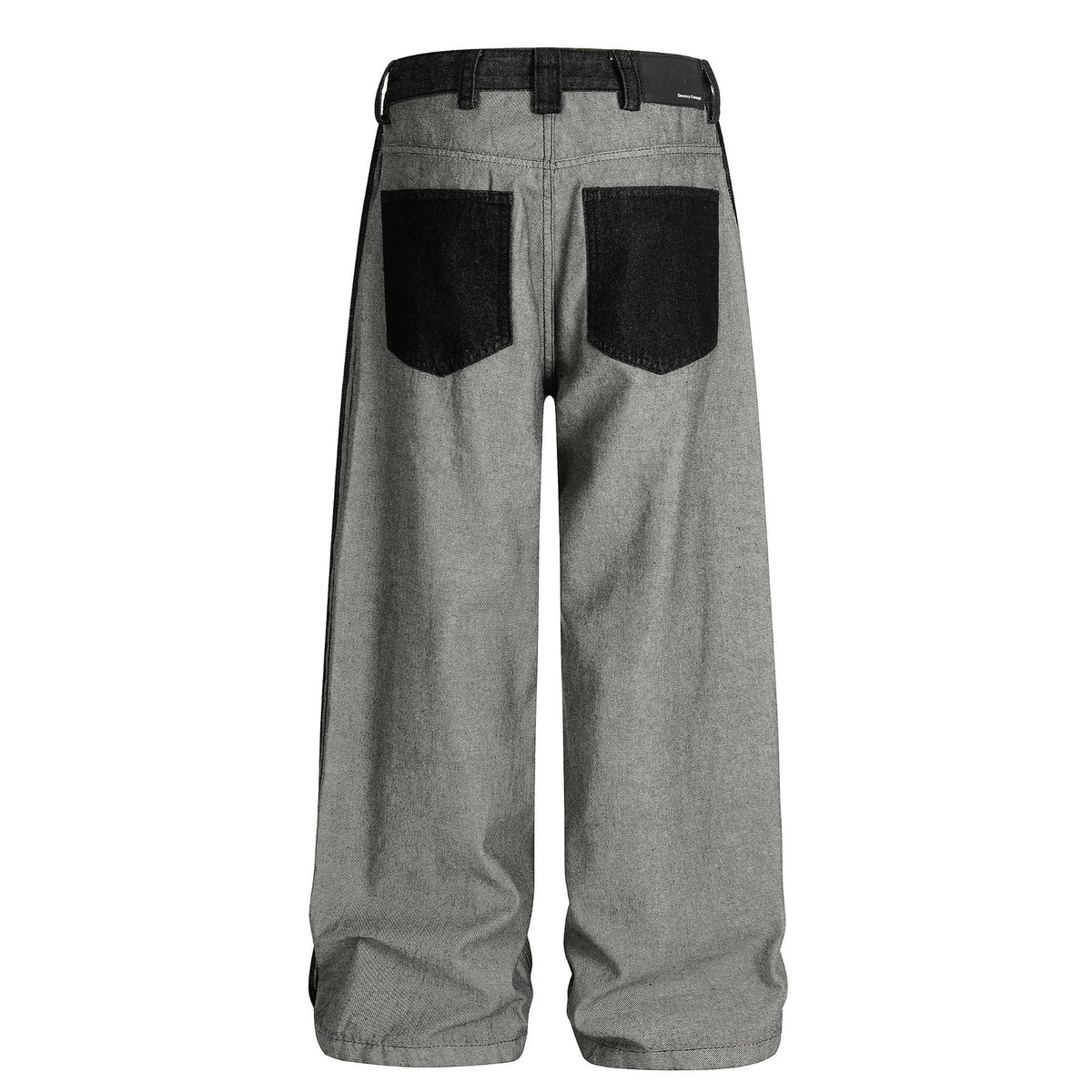 Vintage Graphic Contrast Wide-Leg Jeans