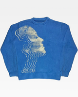 OFFSEAL Y2K Abstract Face Sweater