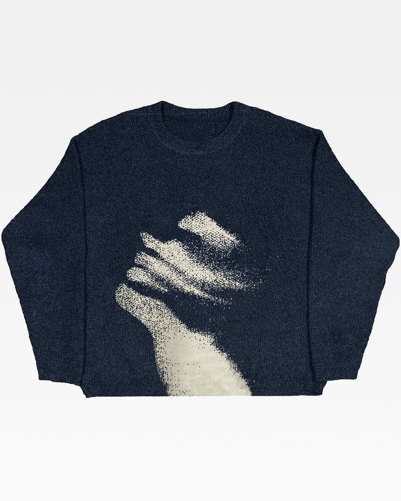 OFFSEAL Y2K Abstract Knit Sweater