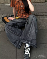 OFFSEAL Y2K Baggy Black Jeans