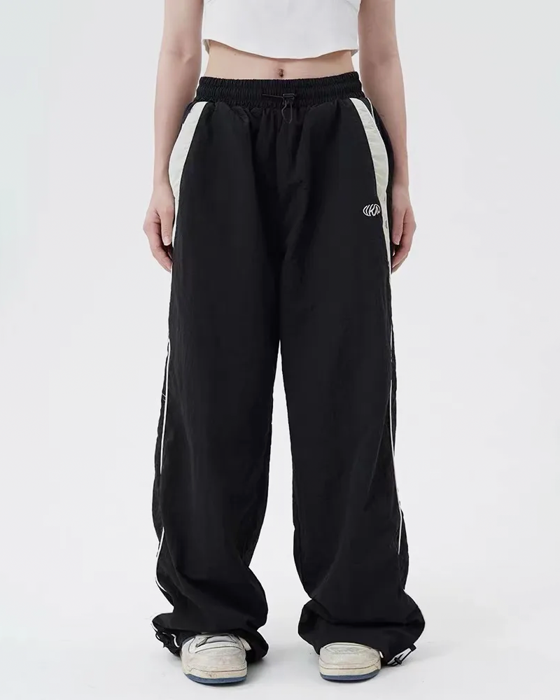 OFFSEAL Y2K Baggy Black Joggers