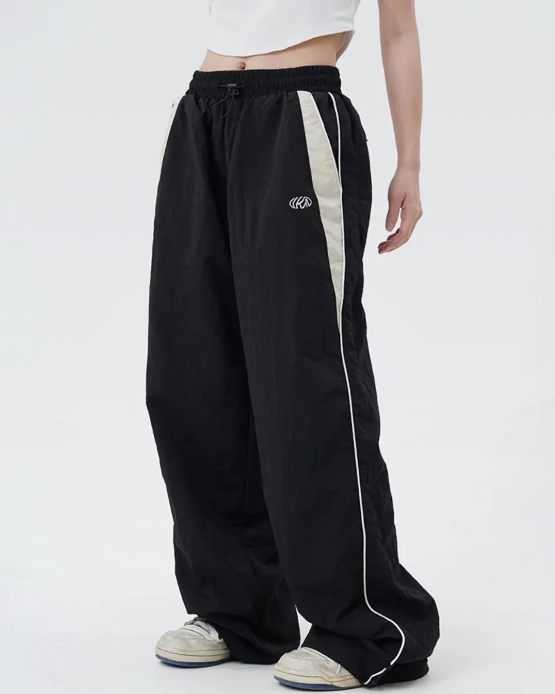 OFFSEAL Y2K Baggy Black Joggers