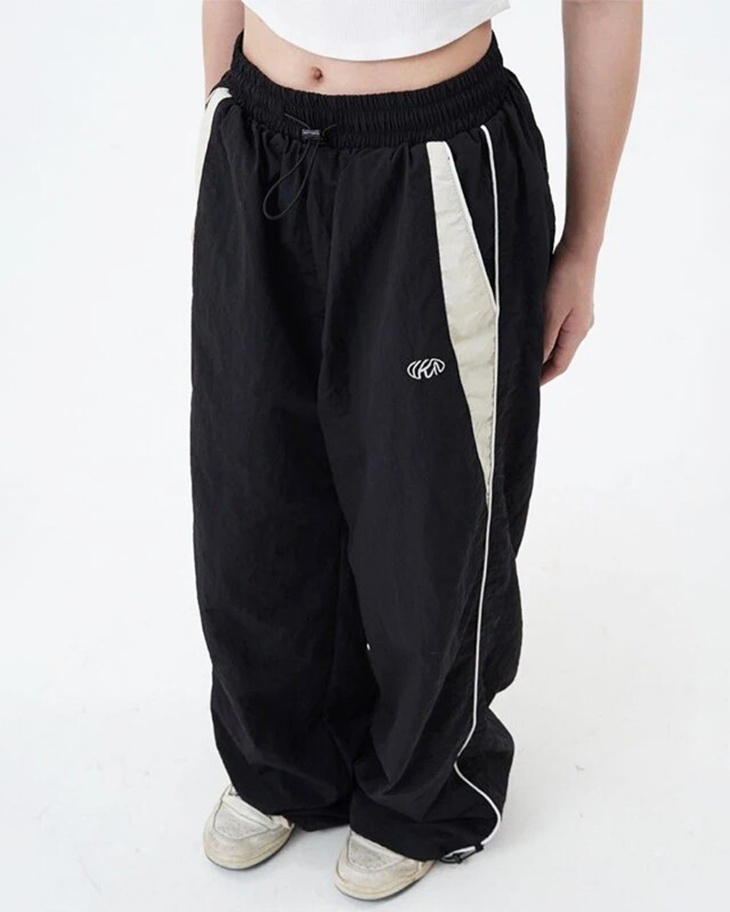 OFFSEAL Y2K Baggy Black Joggers