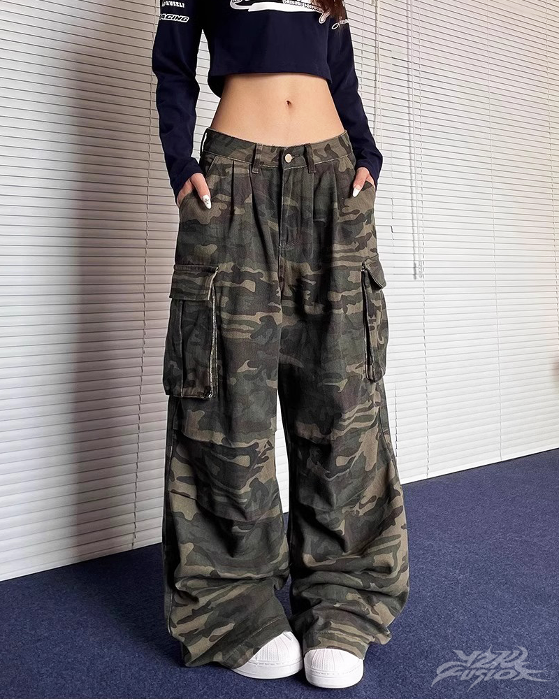OFFSEAL Baggy Camo Cargo Pants