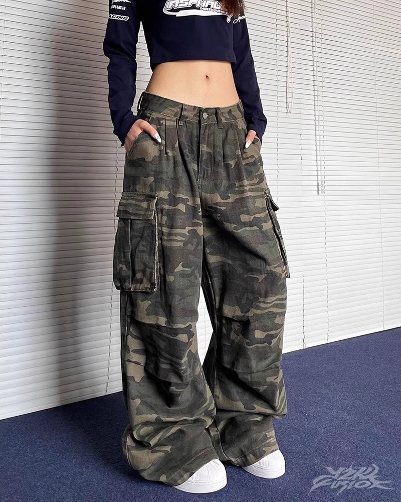 OFFSEAL Baggy Camo Cargo Pants