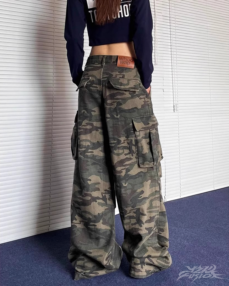 OFFSEAL Baggy Camo Cargo Pants