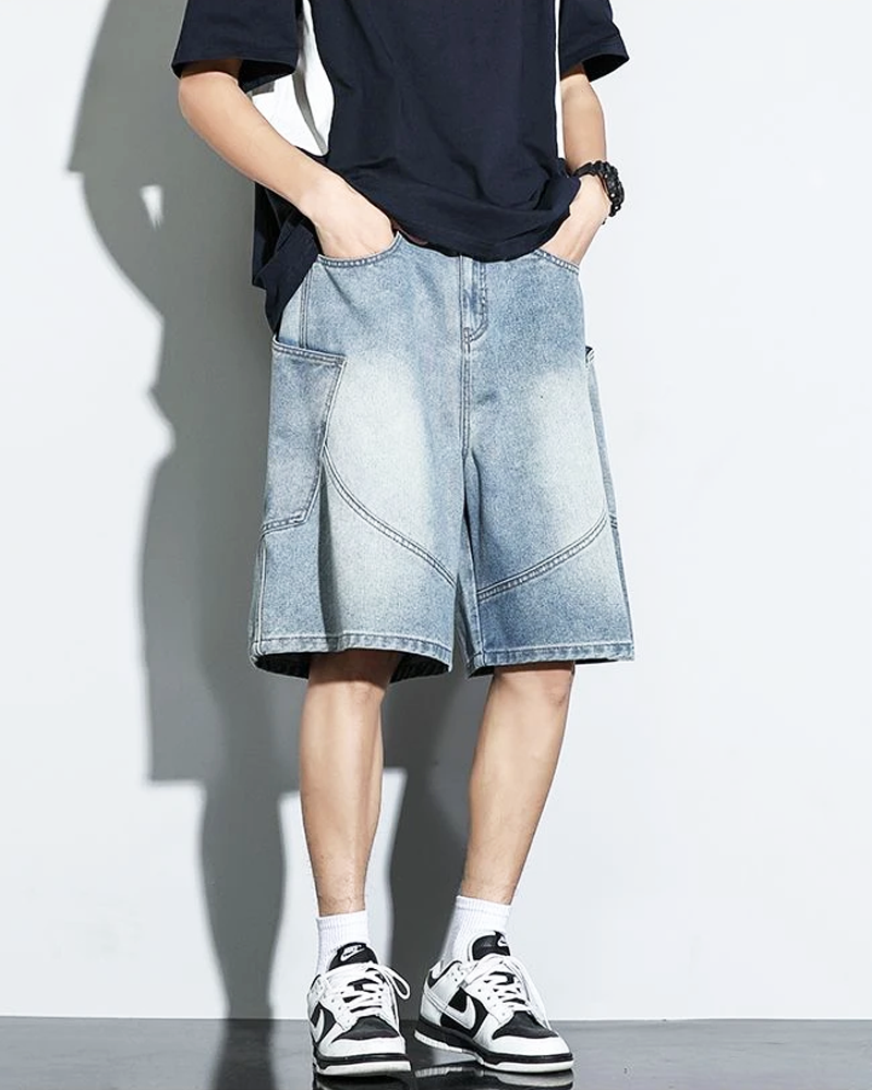 OFFSEAL Y2K Men's Baggy Denim Shorts