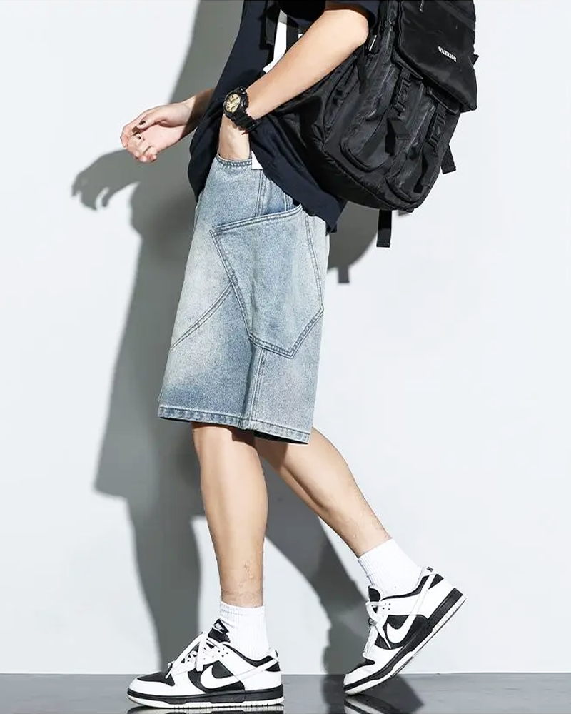 OFFSEAL Y2K Men's Baggy Denim Shorts