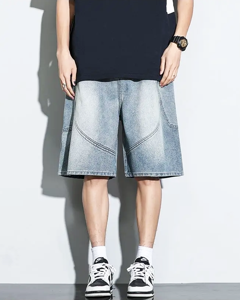 OFFSEAL Y2K Men's Baggy Denim Shorts