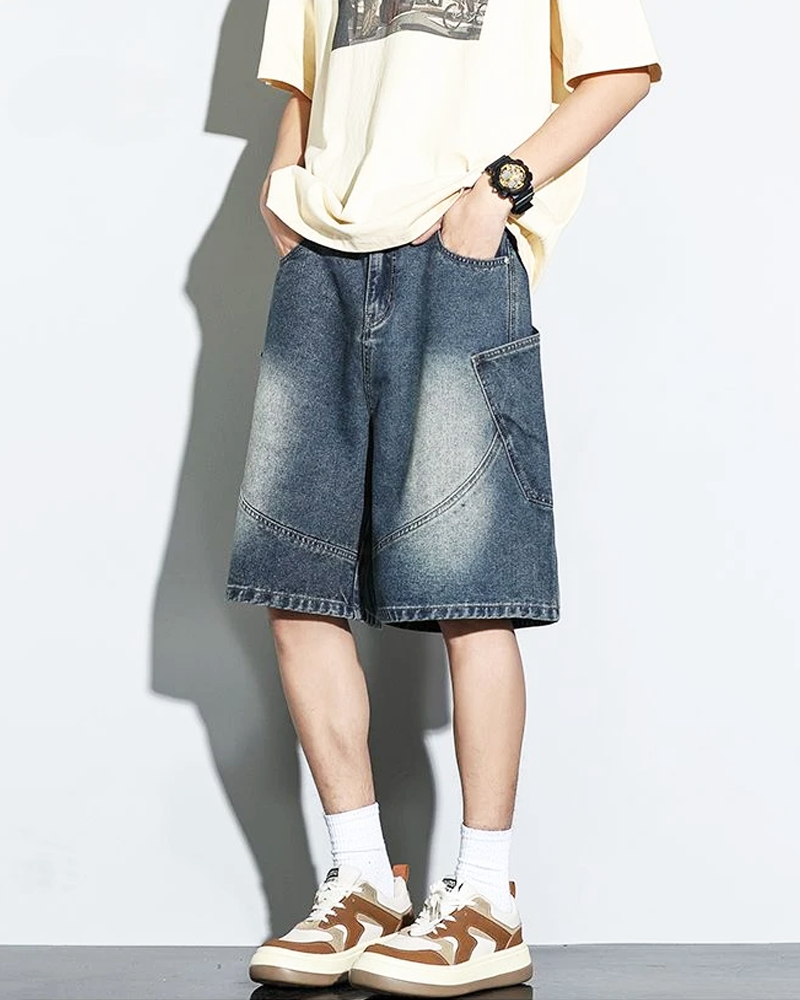 OFFSEAL Y2K Men's Baggy Denim Shorts