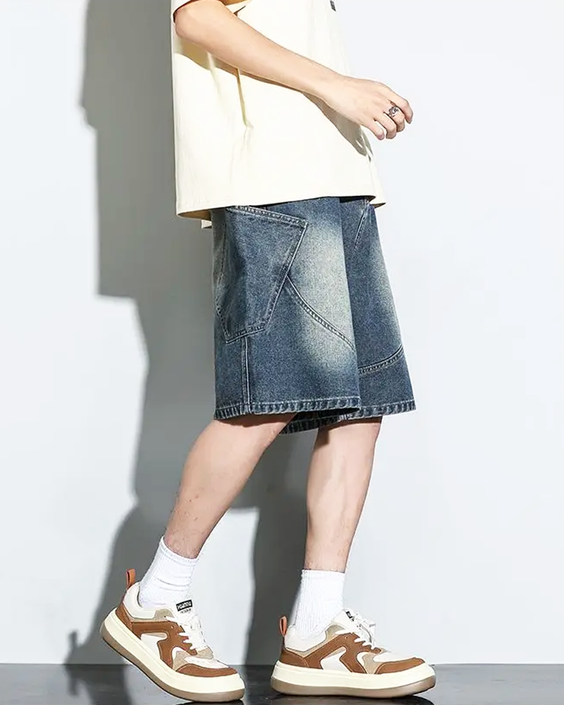 OFFSEAL Y2K Men's Baggy Denim Shorts