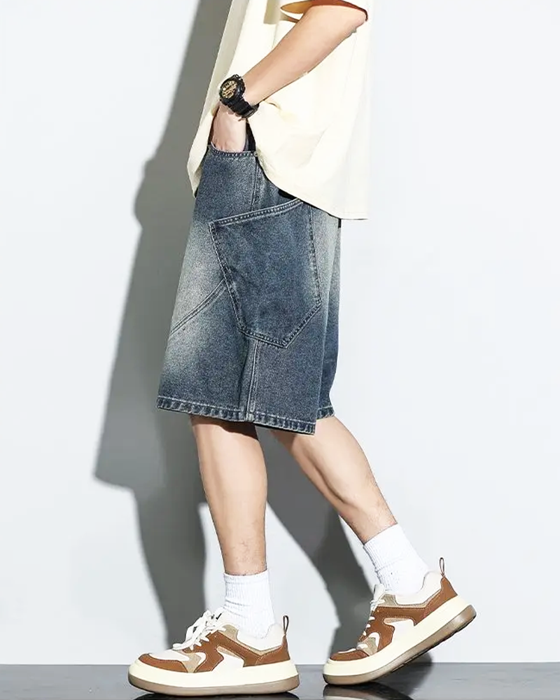 OFFSEAL Y2K Men's Baggy Denim Shorts