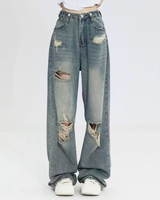 OFFSEAL Baggy Distressed Jeans