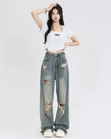 OFFSEAL Baggy Distressed Jeans