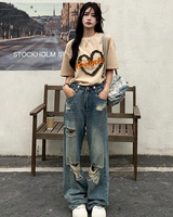 OFFSEAL Baggy Distressed Jeans