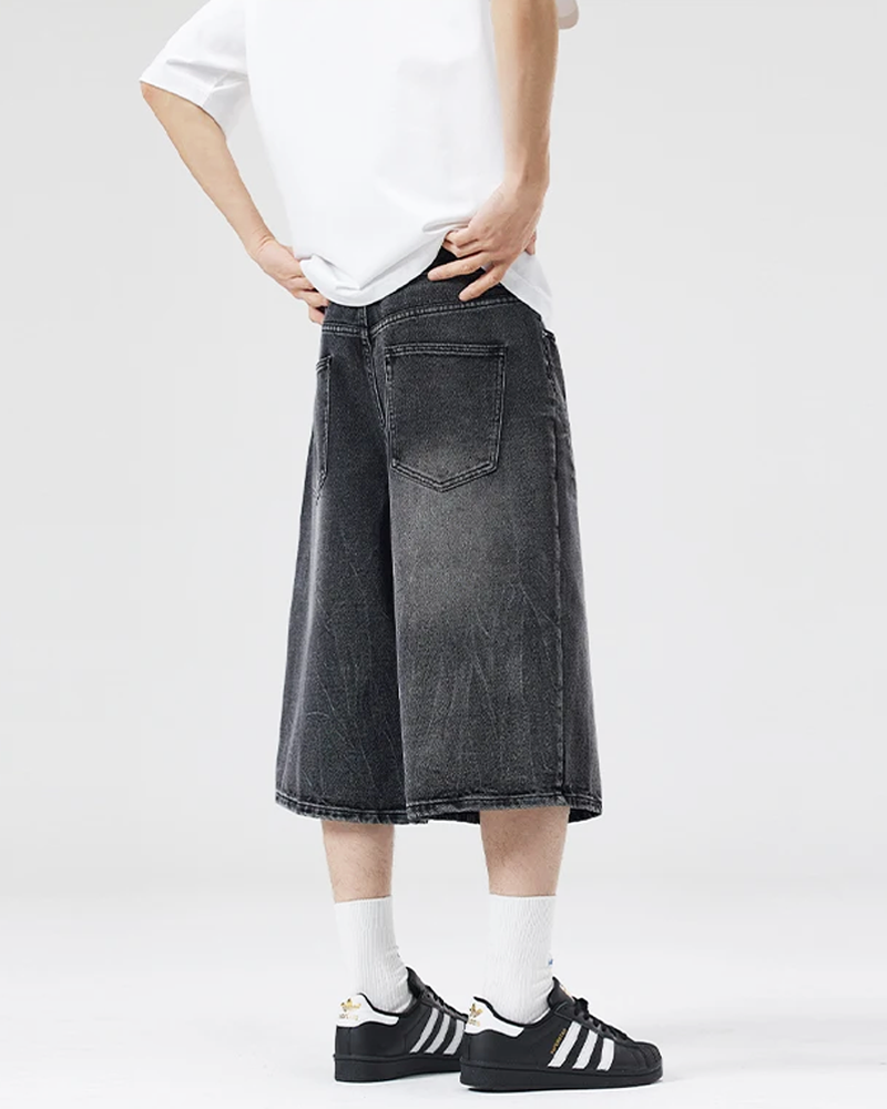 OFFSEAL Men's Baggy Jean Shorts