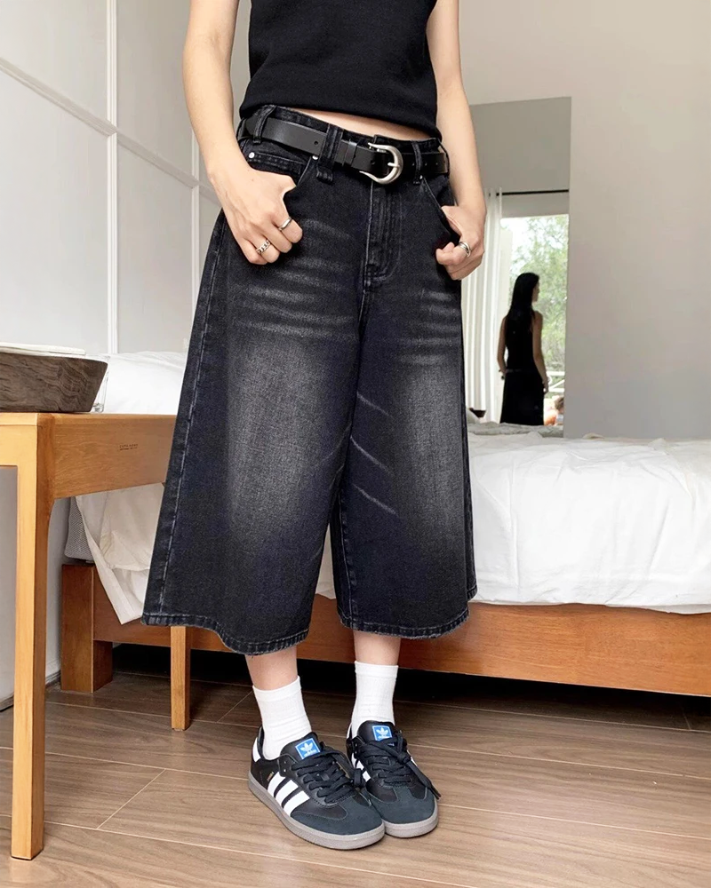 OFFSEAL Women's Baggy Jean Shorts