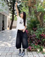 OFFSEAL Women's Baggy Jean Shorts