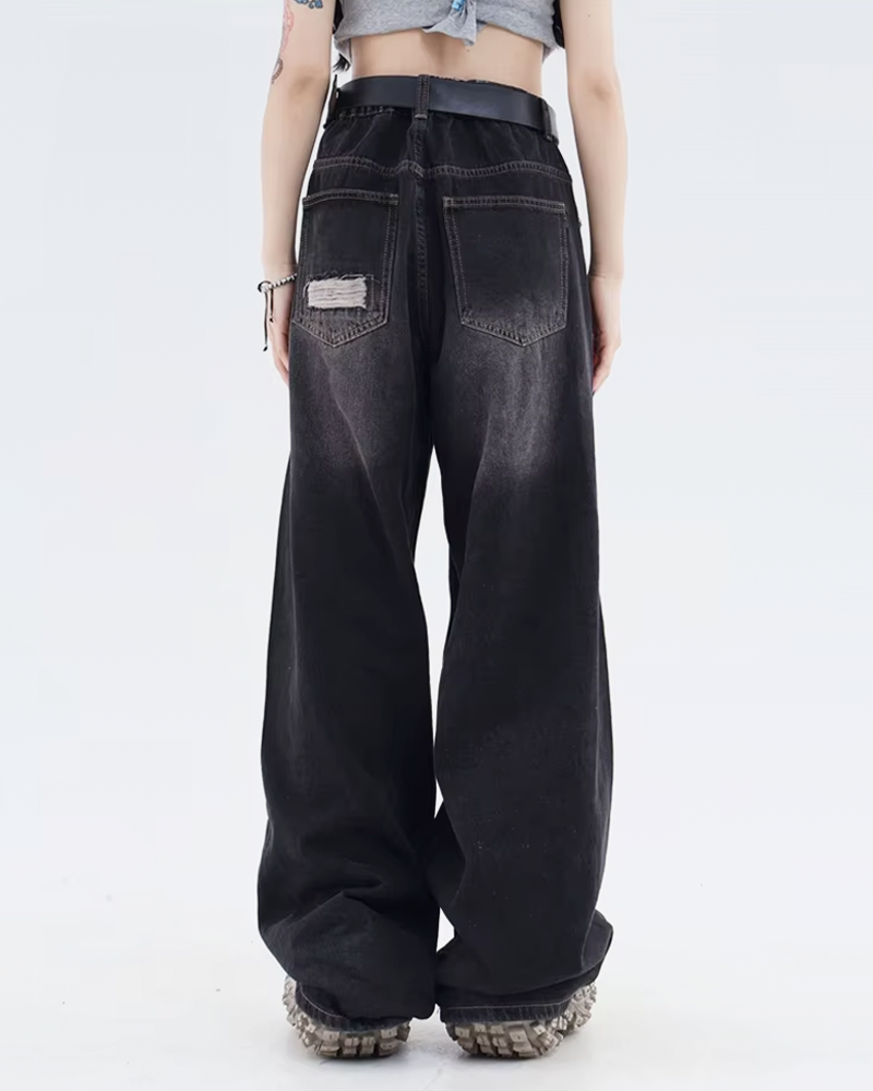 OFFSEAL Y2K Women's Baggy Ripped Jeans