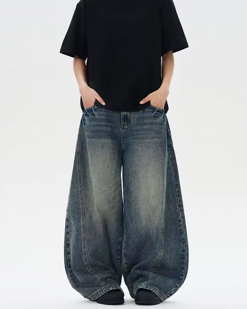 OFFSEAL Y2K Baggy Wide Leg Jeans