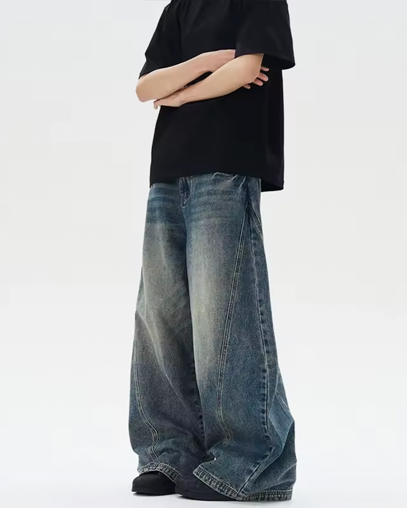 OFFSEAL Y2K Baggy Wide Leg Jeans