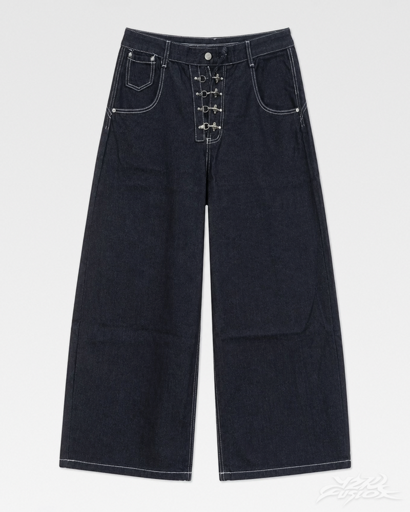 OFFSEAL Black Barrel Jeans