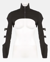 OFFSEAL Y2K Black Bolero Jacket