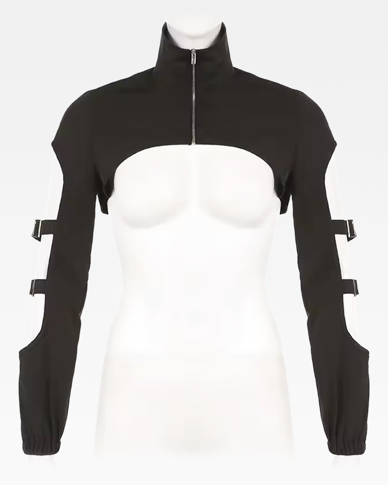 OFFSEAL Y2K Black Bolero Jacket