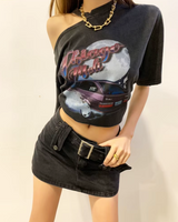 OFFSEAL Black Denim Skort