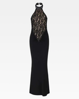 OFFSEAL Black Lace Halter Dress
