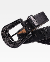 OFFSEAL Black Rhinestone Belt