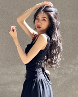 OFFSEAL Black Ruched Maxi Dress