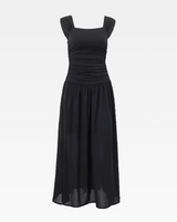 OFFSEAL Black Ruched Maxi Dress
