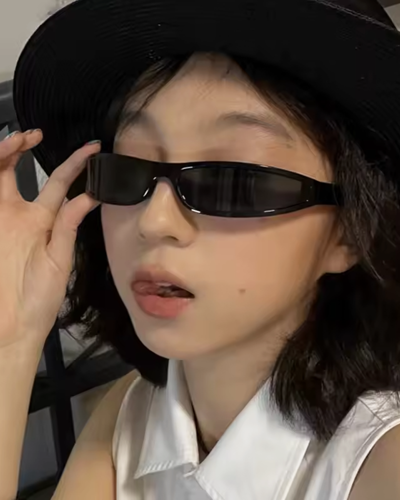 OFFSEAL Black Wrap Around Sunglasses
