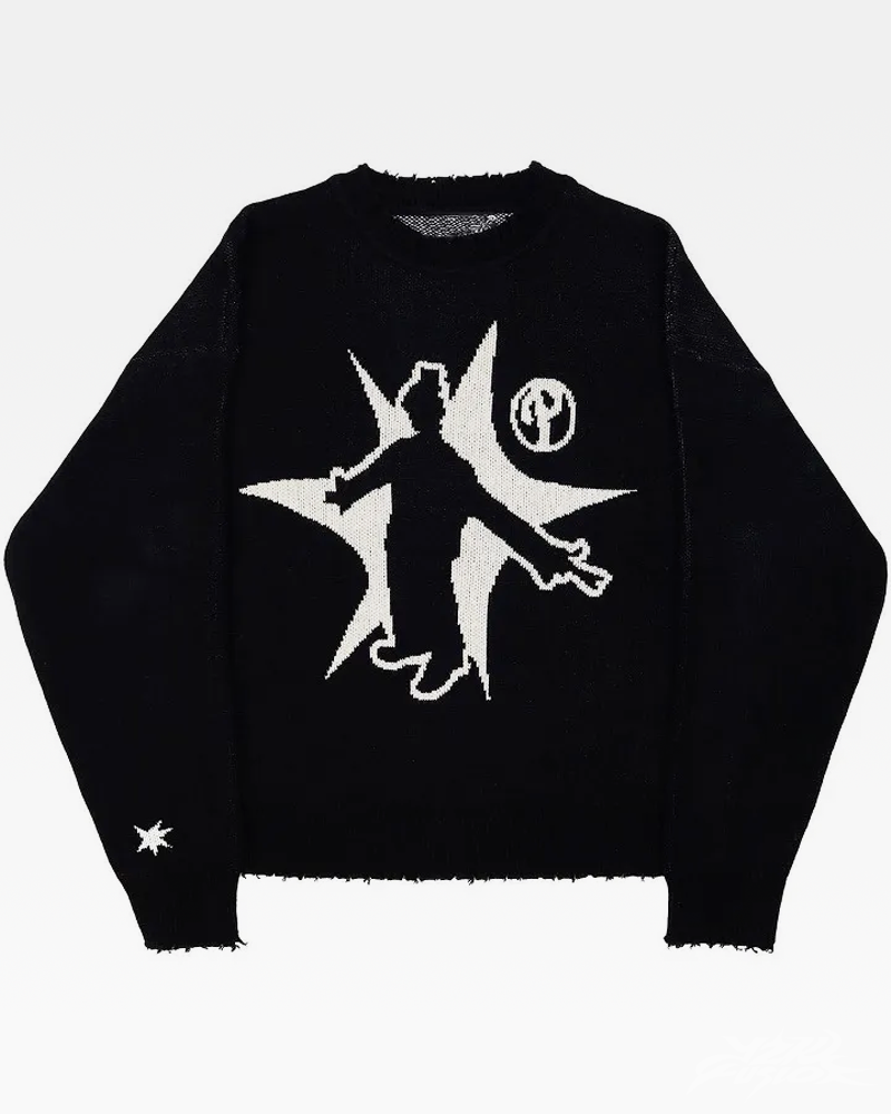 OFFSEAL Y2K Black Sweater