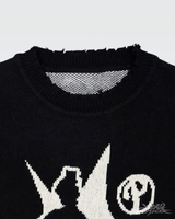OFFSEAL Y2K Black Sweater