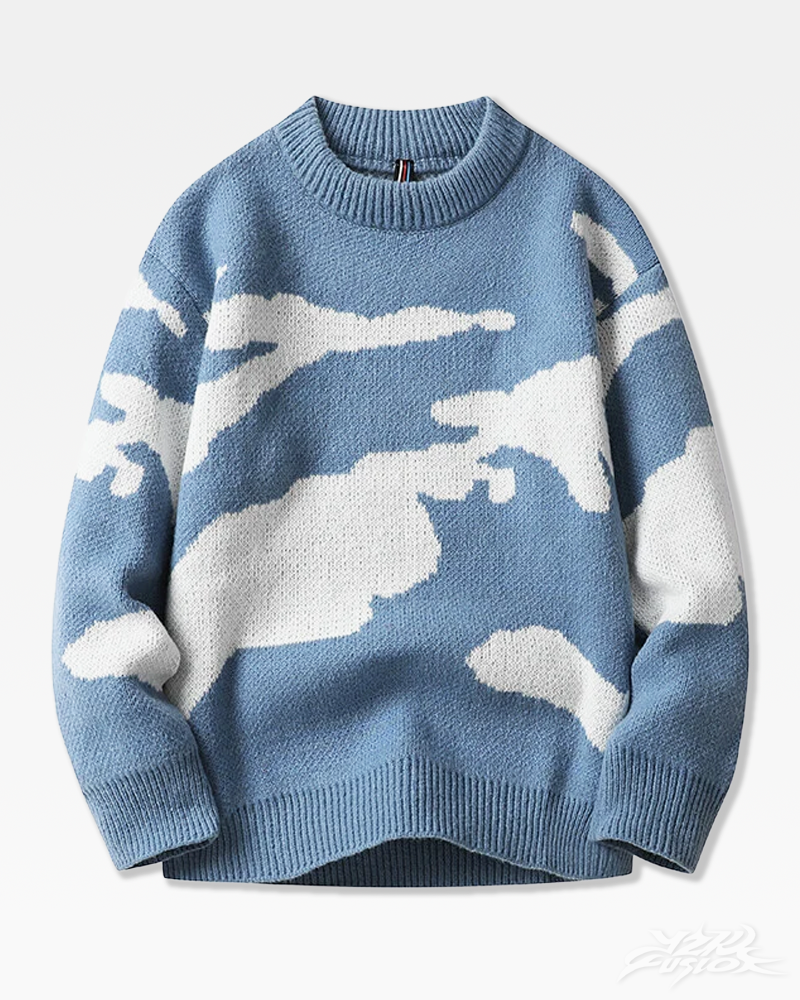 OFFSEAL Blue Cloud Sweater