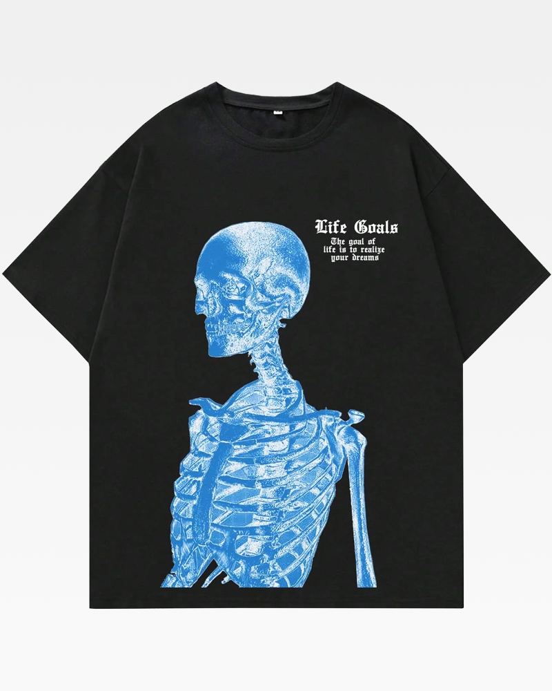 OFFSEAL Blue Skeleton Shirt