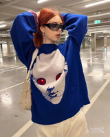 OFFSEAL Y2K Blue Sweater