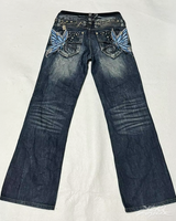 OFFSEAL Butterfly Embroidered Jeans