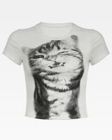 OFFSEAL Y2K Cat Crop Top