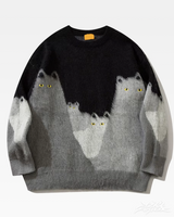 OFFSEAL Cat Knit Sweater