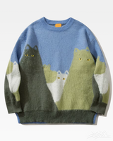 OFFSEAL Cat Knit Sweater