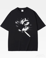 OFFSEAL Cat Smoking Cigarette Shirt