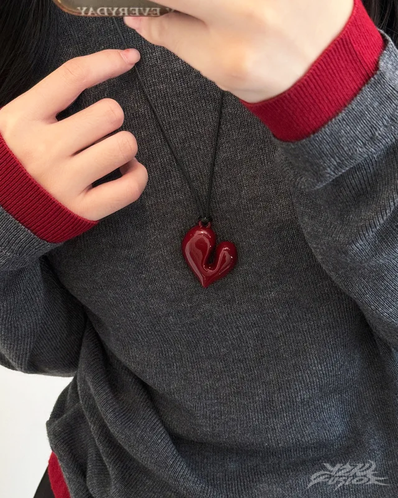 OFFSEAL Chunky Heart Necklace
