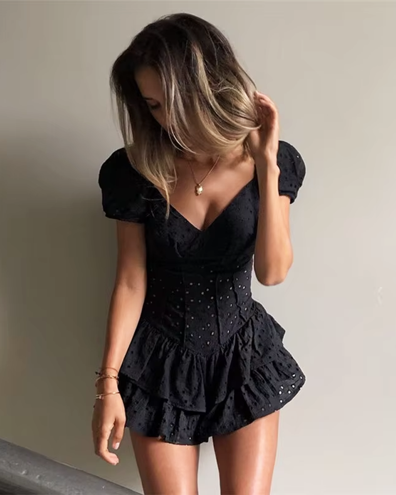 OFFSEAL Corset Ruffled Mini Dress