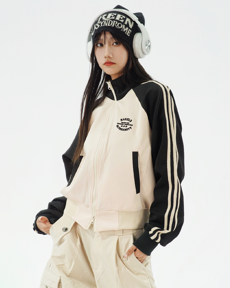 OFFSEAL Cropped Track Jacket
