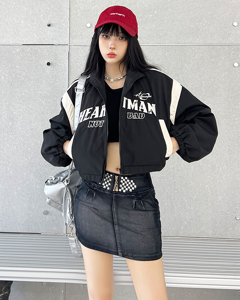 OFFSEAL Y2K Cropped Tracksuit Jacket