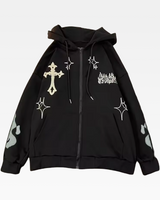 OFFSEAL Cross Zip-Up Hoodie